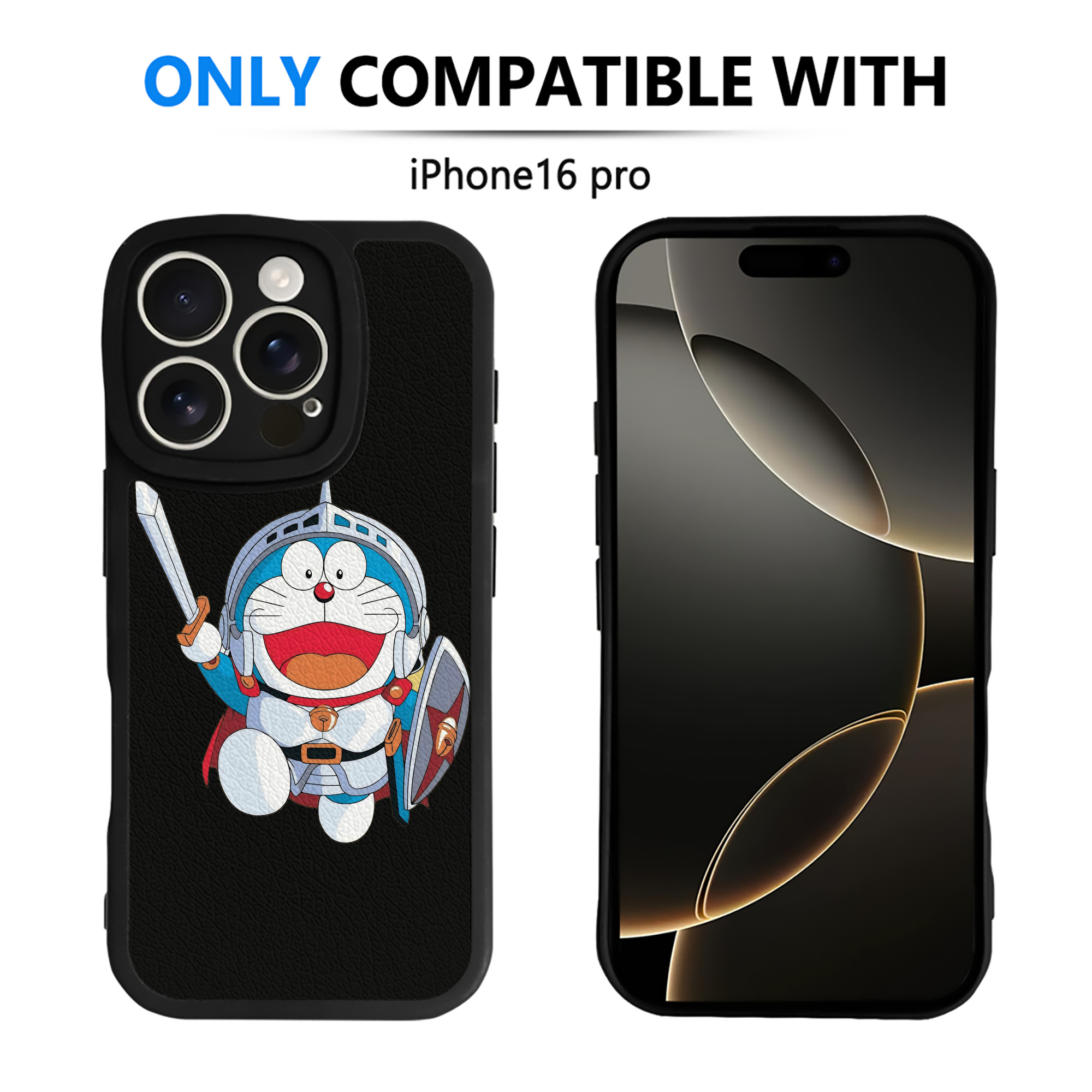 （画像用） ドラえもん Doraemon 【iPhone 16シリーズ対応】シリコンスマホケース（レザー調） 材質：シリコン
